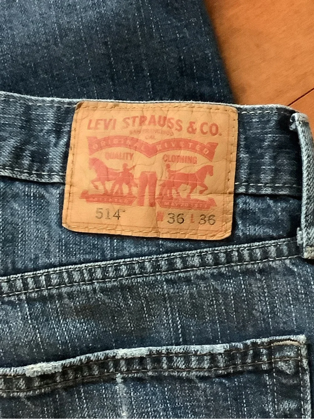 Levi's Men's 514 Slim Straight Jeans 36x36 - Medium Blue & Dark Blue